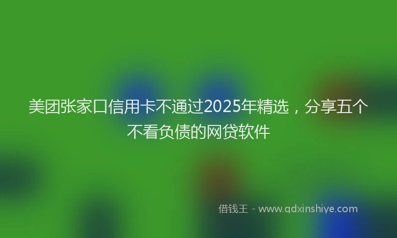 美团张家口信用卡不通过2025年精选，分享五个不看负债的网贷软件