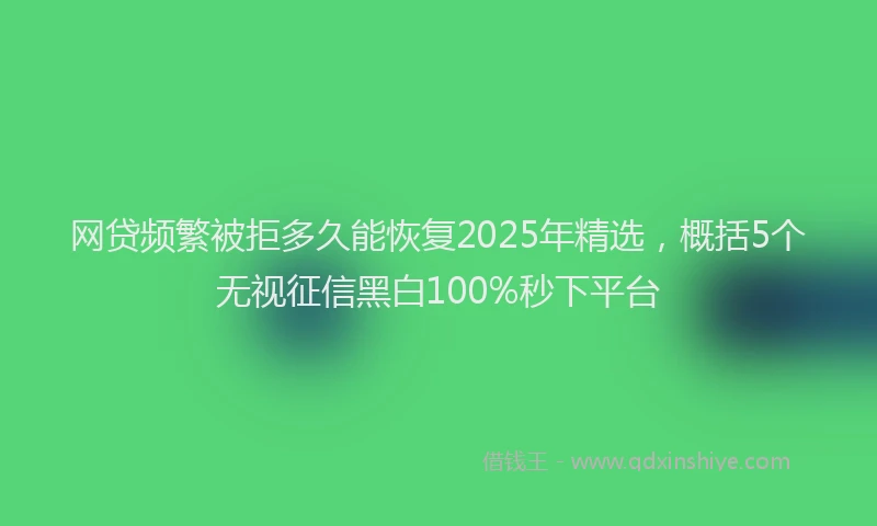 网贷频繁被拒多久能恢复2025年精选，概括5个无视征信黑白100%秒下平台