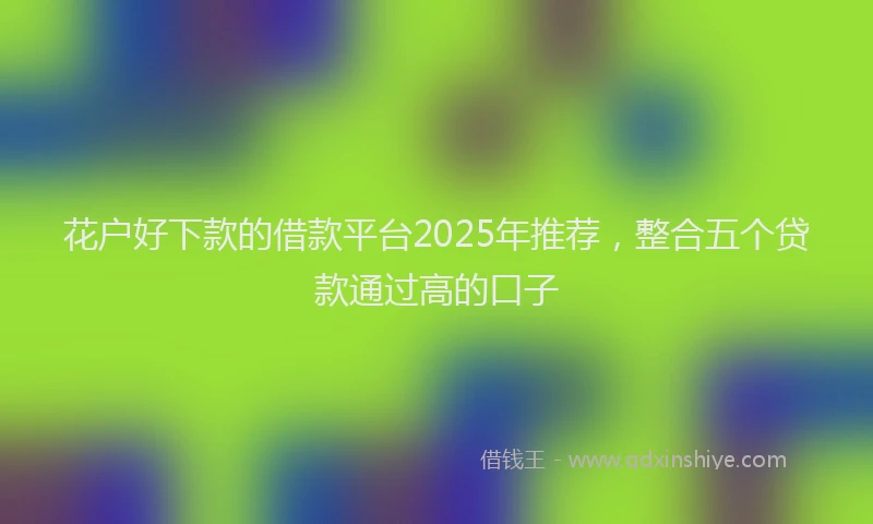 花户好下款的借款平台2025年推荐，整合五个贷款通过高的口子