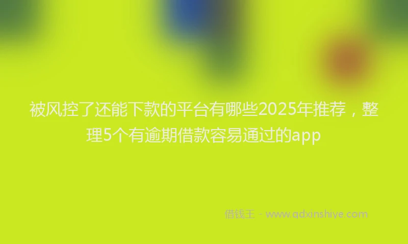 被风控了还能下款的平台有哪些2025年推荐，整理5个有逾期借款容易通过的app