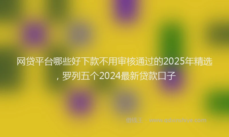 网贷平台哪些好下款不用审核通过的2025年精选，罗列五个2024最新贷款口子