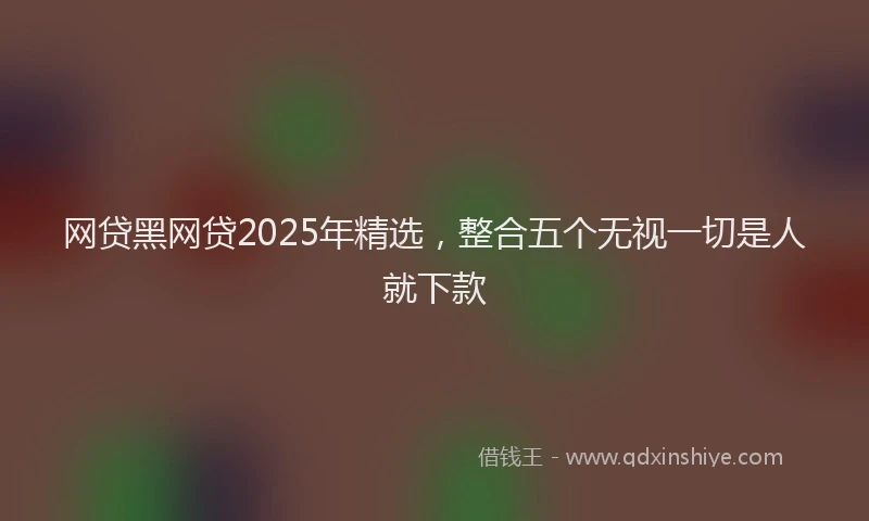 网贷黑网贷2025年精选，整合五个无视一切是人就下款