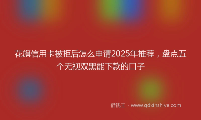花旗信用卡被拒后怎么申请2025年推荐，盘点五个无视双黑能下款的口子