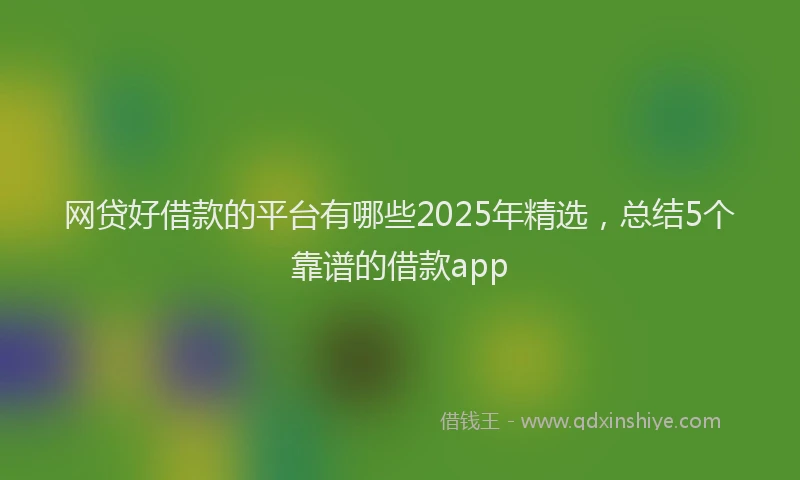 网贷好借款的平台有哪些2025年精选，总结5个靠谱的借款app