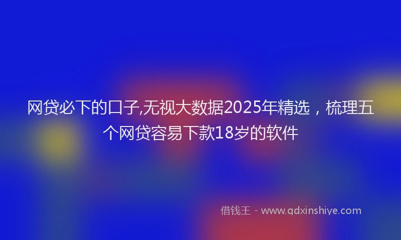 网贷必下的口子,无视大数据2025年精选，梳理五个网贷容易下款18岁的软件
