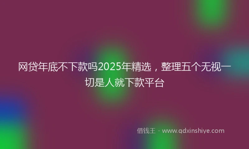 网贷年底不下款吗2025年精选，整理五个无视一切是人就下款平台