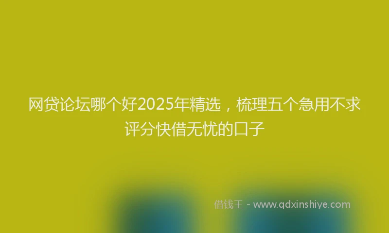 网贷论坛哪个好2025年精选，梳理五个急用不求评分快借无忧的口子