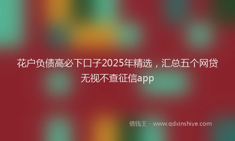 花户负债高必下口子2025年精选，汇总五个网贷无视不查征信app