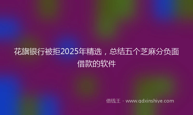 花旗银行被拒2025年精选，总结五个芝麻分负面借款的软件