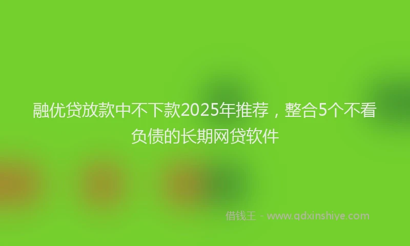 融优贷放款中不下款2025年推荐，整合5个不看负债的长期网贷软件