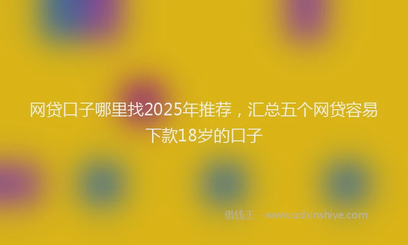 网贷口子哪里找2025年推荐，汇总五个网贷容易下款18岁的口子
