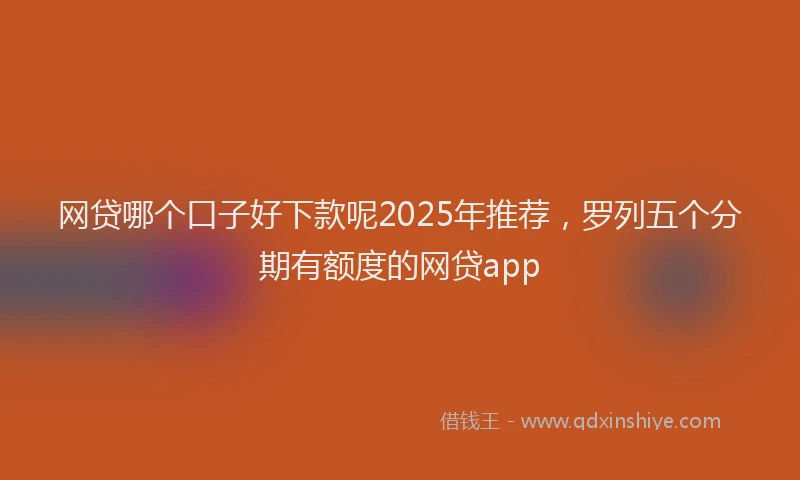 网贷哪个口子好下款呢2025年推荐，罗列五个分期有额度的网贷app