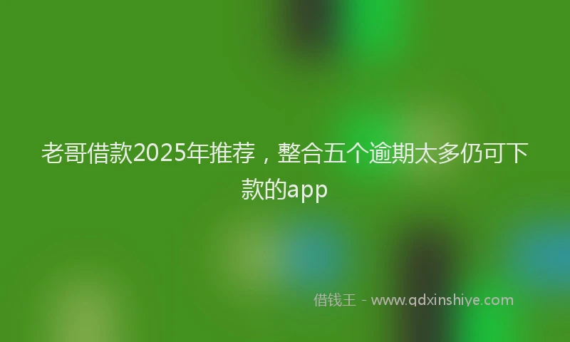 老哥借款2025年推荐，整合五个逾期太多仍可下款的app