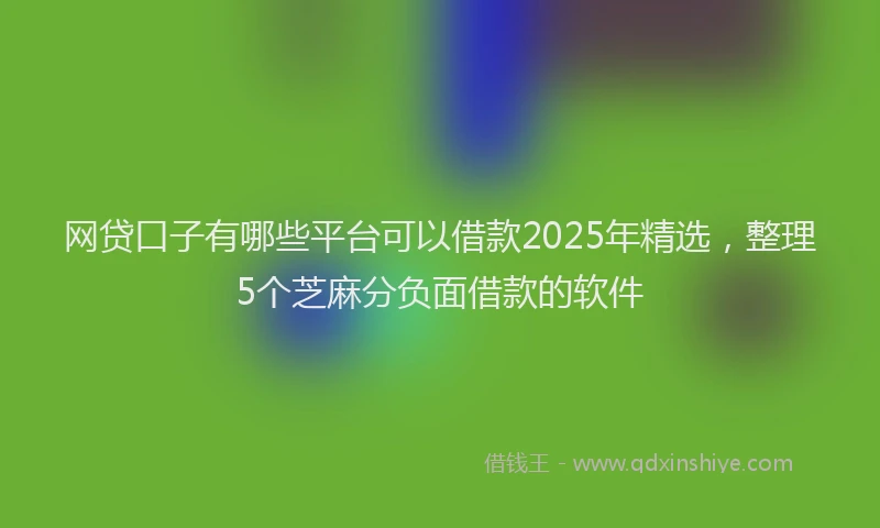 网贷口子有哪些平台可以借款2025年精选，整理5个芝麻分负面借款的软件