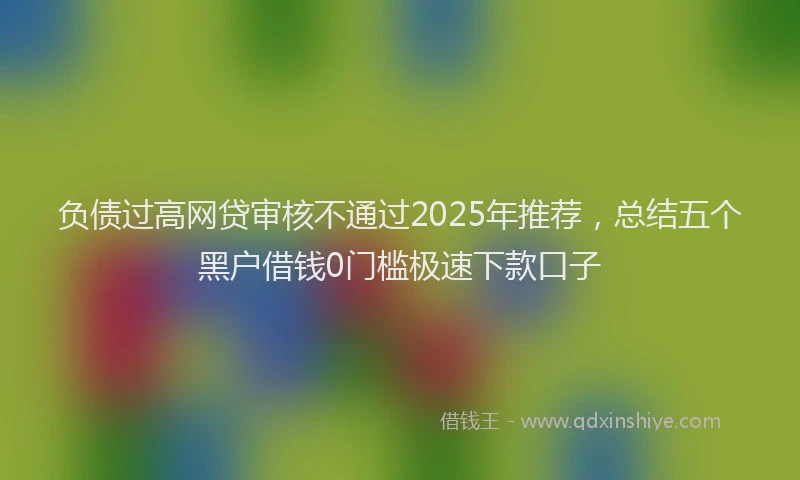 负债过高网贷审核不通过2025年推荐，总结五个黑户借钱0门槛极速下款口子