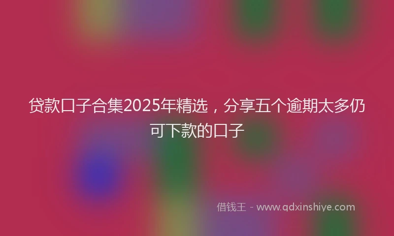 贷款口子合集2025年精选，分享五个逾期太多仍可下款的口子