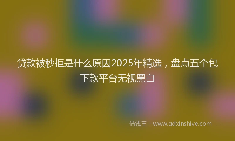 贷款被秒拒是什么原因2025年精选，盘点五个包下款平台无视黑白