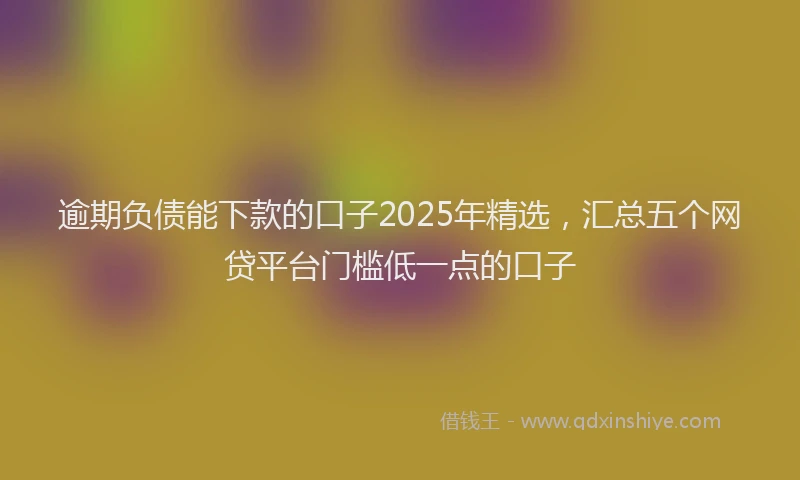 逾期负债能下款的口子2025年精选，汇总五个网贷平台门槛低一点的口子