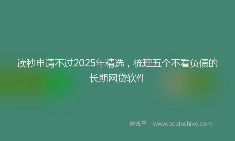 读秒申请不过2025年精选，梳理五个不看负债的长期网贷软件