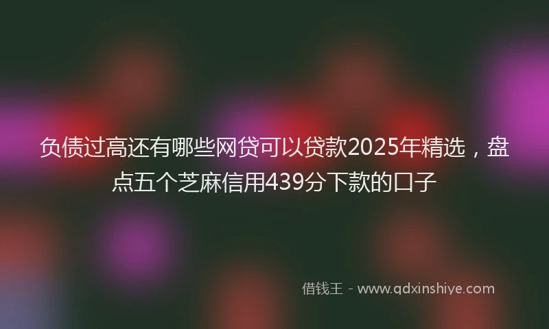 负债过高还有哪些网贷可以贷款2025年精选，盘点五个芝麻信用439分下款的口子