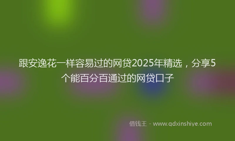 跟安逸花一样容易过的网贷2025年精选，分享5个能百分百通过的网贷口子