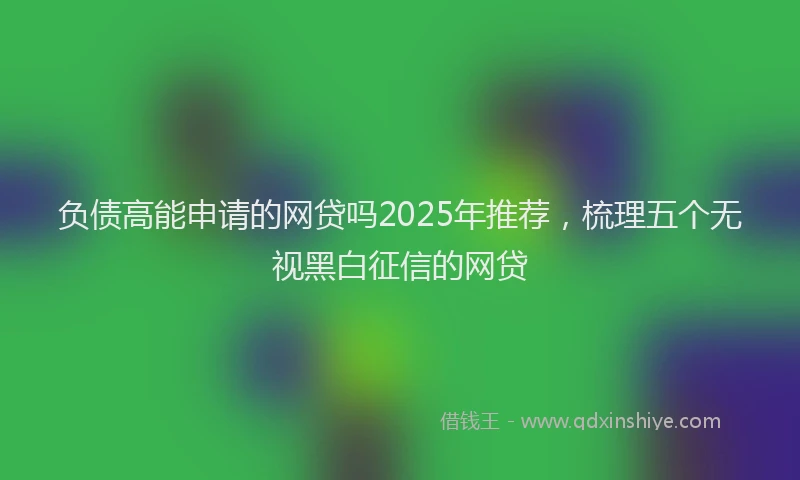 负债高能申请的网贷吗2025年推荐，梳理五个无视黑白征信的网贷