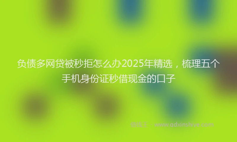 负债多网贷被秒拒怎么办2025年精选，梳理五个手机身份证秒借现金的口子