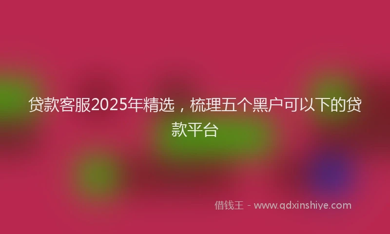贷款客服2025年精选，梳理五个黑户可以下的贷款平台