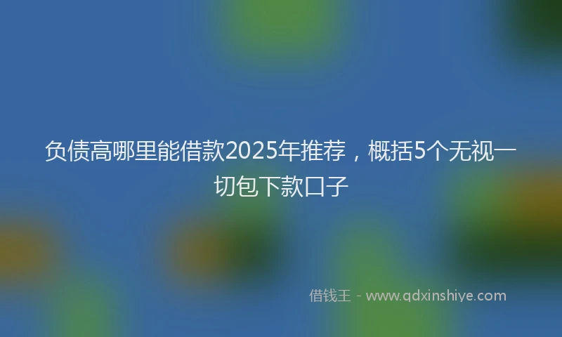 负债高哪里能借款2025年推荐，概括5个无视一切包下款口子