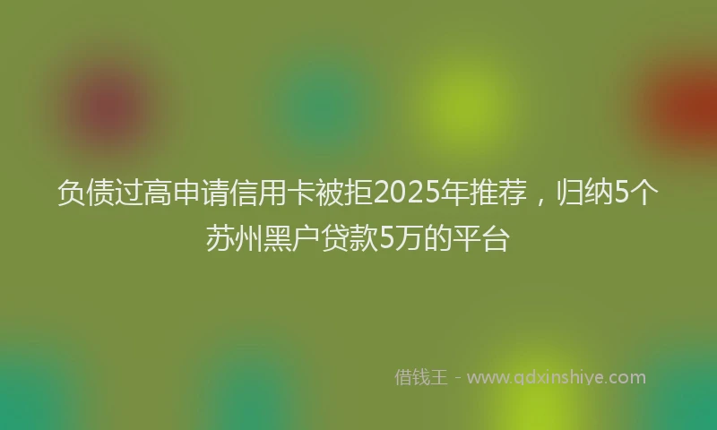 负债过高申请信用卡被拒2025年推荐，归纳5个苏州黑户贷款5万的平台