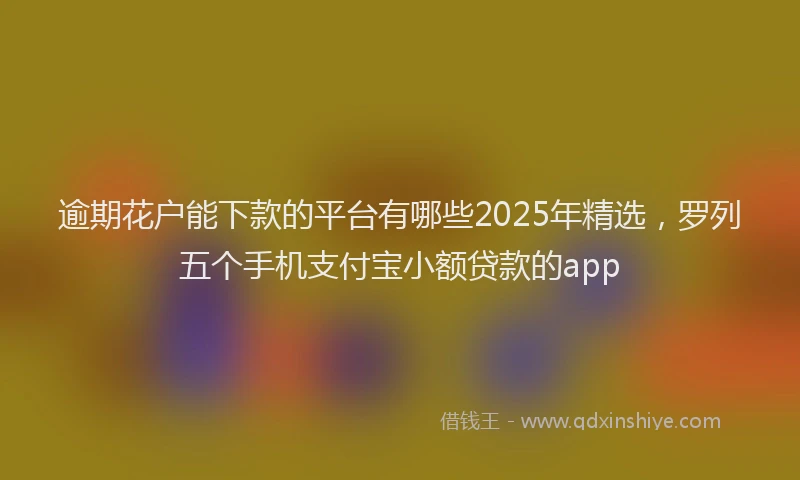 逾期花户能下款的平台有哪些2025年精选，罗列五个手机支付宝小额贷款的app