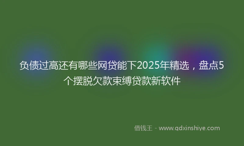 负债过高还有哪些网贷能下2025年精选，盘点5个摆脱欠款束缚贷款新软件