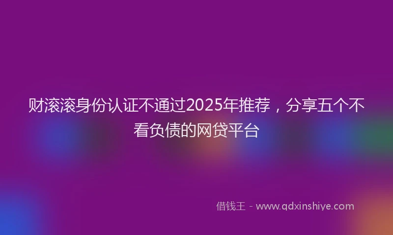 财滚滚身份认证不通过2025年推荐，分享五个不看负债的网贷平台
