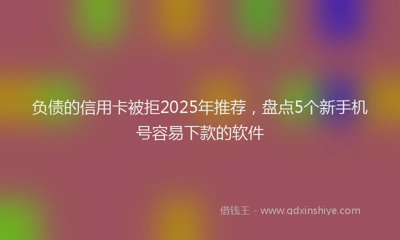 负债的信用卡被拒2025年推荐，盘点5个新手机号容易下款的软件