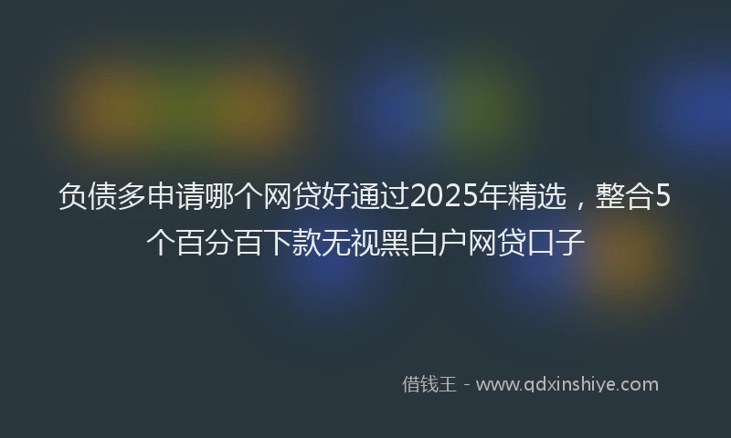 负债多申请哪个网贷好通过2025年精选，整合5个百分百下款无视黑白户网贷口子