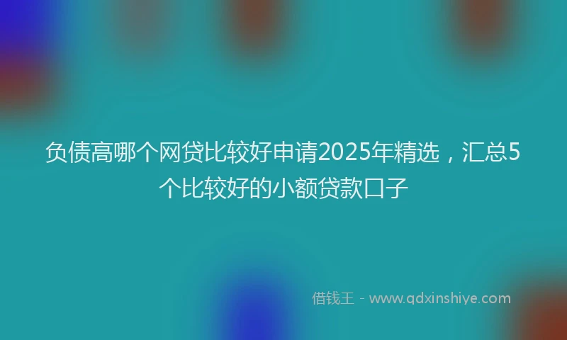 负债高哪个网贷比较好申请2025年精选，汇总5个比较好的小额贷款口子