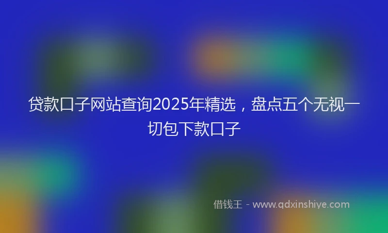 贷款口子网站查询2025年精选，盘点五个无视一切包下款口子