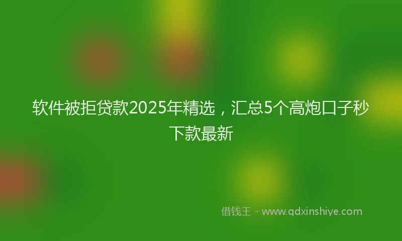软件被拒贷款2025年精选，汇总5个高炮口子秒下款最新
