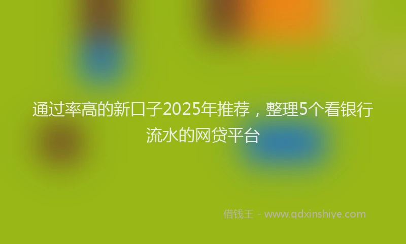 通过率高的新口子2025年推荐，整理5个看银行流水的网贷平台