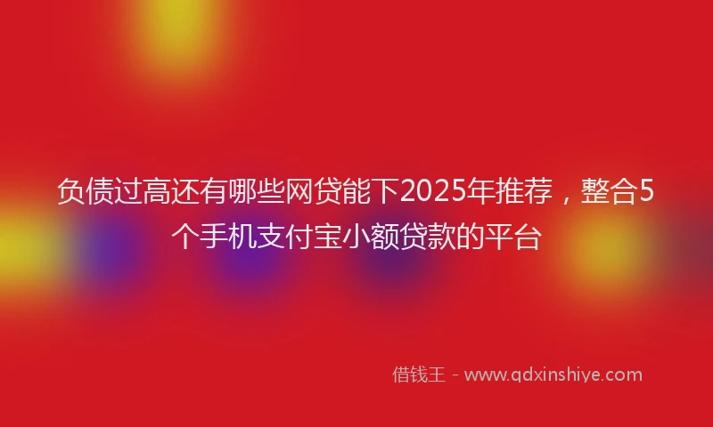 负债过高还有哪些网贷能下2025年推荐，整合5个手机支付宝小额贷款的平台