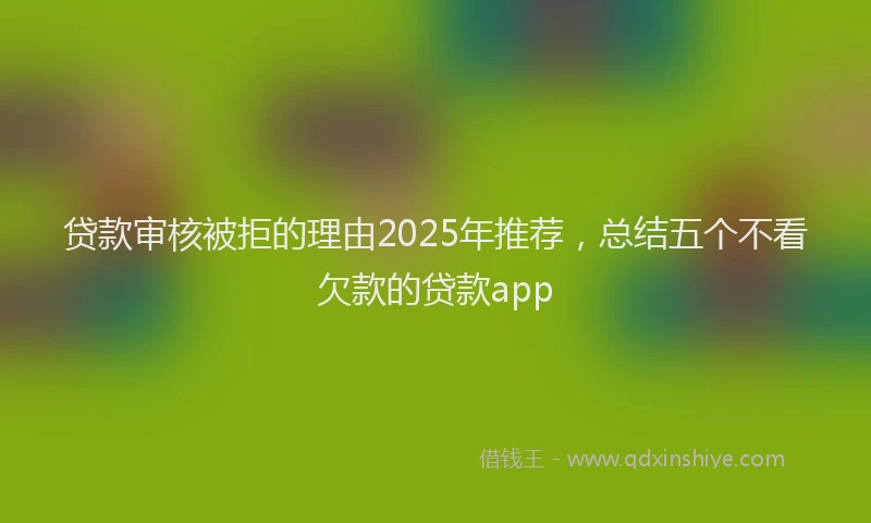 贷款审核被拒的理由2025年推荐，总结五个不看欠款的贷款app