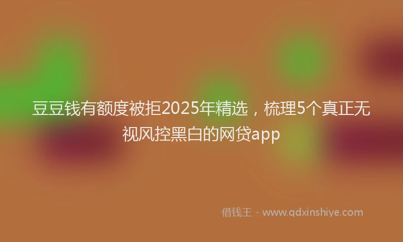 豆豆钱有额度被拒2025年精选，梳理5个真正无视风控黑白的网贷app