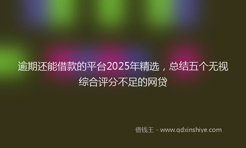 逾期还能借款的平台2025年精选，总结五个无视综合评分不足的网贷