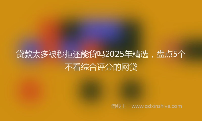 贷款太多被秒拒还能贷吗2025年精选，盘点5个不看综合评分的网贷