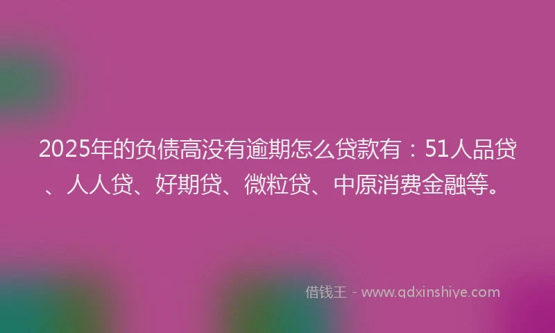2025年的负债高没有逾期怎么贷款有：51人品贷、人人贷、好期贷、微粒贷、中原消费金融等。