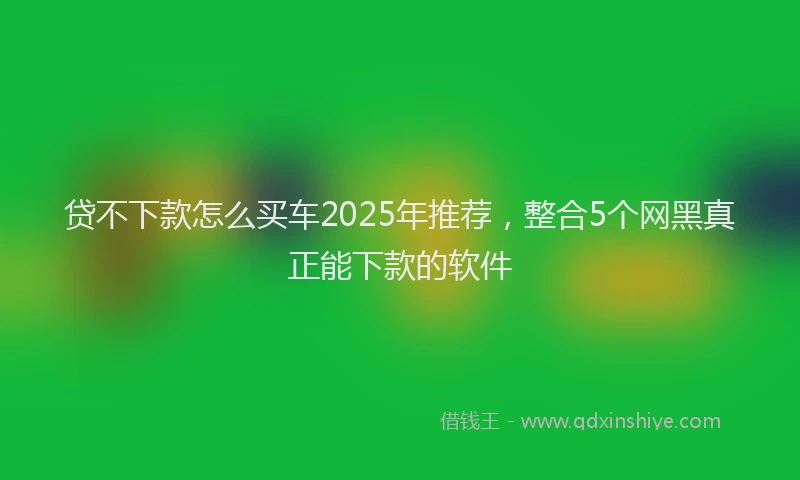 贷不下款怎么买车2025年推荐，整合5个网黑真正能下款的软件