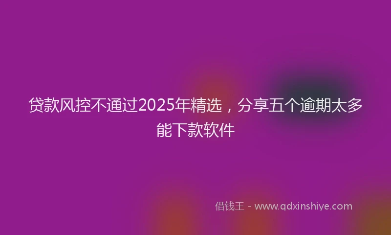 贷款风控不通过2025年精选，分享五个逾期太多能下款软件