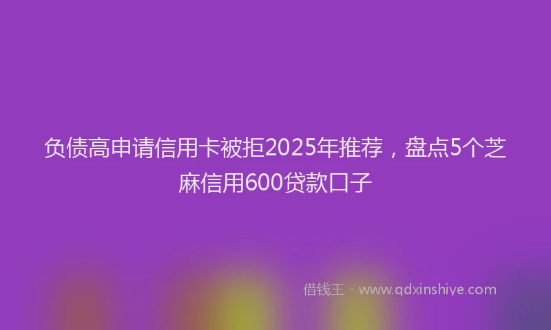 负债高申请信用卡被拒2025年推荐，盘点5个芝麻信用600贷款口子