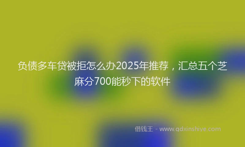 负债多车贷被拒怎么办2025年推荐，汇总五个芝麻分700能秒下的软件