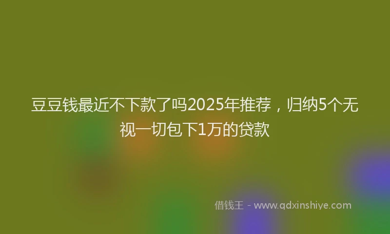 豆豆钱最近不下款了吗2025年推荐，归纳5个无视一切包下1万的贷款